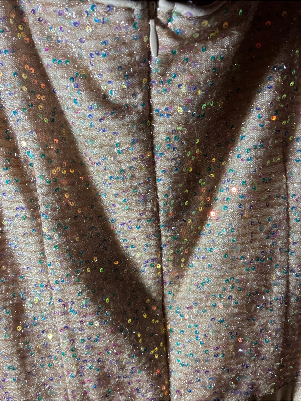 NWT Dressystar Champagne Sequin Bodice Chiffon A-Line Cocktail Dress Small - Picture 11 of 12